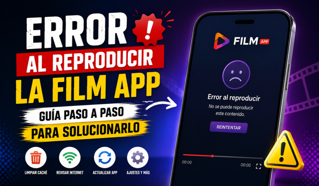 Erro ao reproduzir no Film App: guia passo a passo para resolver
